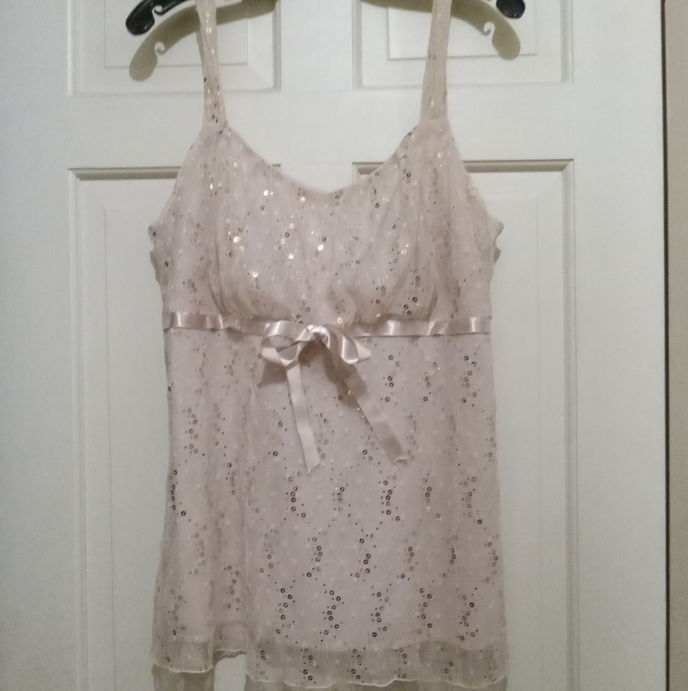 Studio 1940 Cream Sparkly Sleevless Size 16
